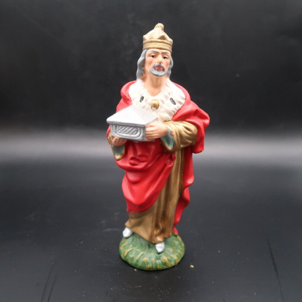 Nativity Figure Wise Men King 7 inches Japan Composite Vintage Christmas